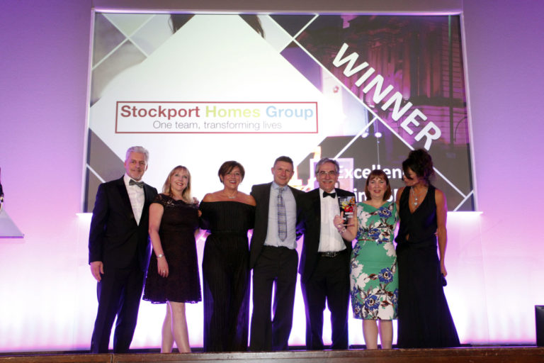 Stockport Homes CSR winners at Stockport Business Awards Marketing Stockport
